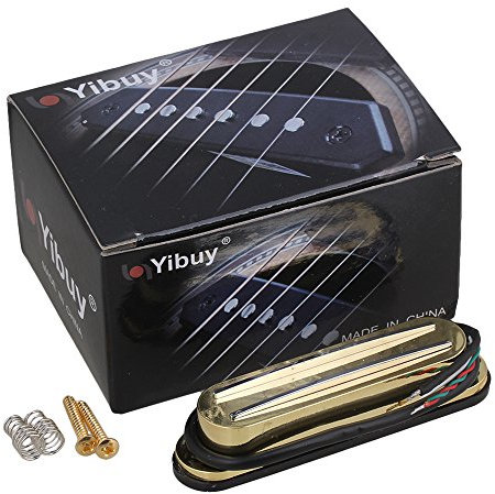 Yibuy Humbucker Doppelschienen-Tonabnehmer für E-Gitarre, 85 x 25 x 21 mm, goldfarben