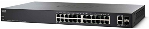 Cisco Switch Inteligente SF220-24 de Cisco con 24 Puertos Fast Ethernet más 2 Puertos Gigabit Ethernet (GbE), protección Limitada de por Vida (SF220-24-K9-EU)