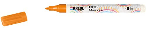 KREUL 90661 - Rotulador para textil translúcido naranja punta bala 1-2mm. Aprox. JAVANA TEX