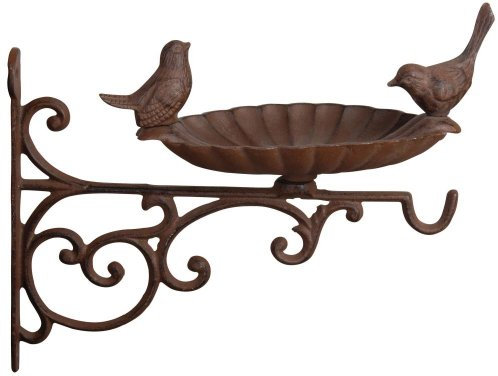 Fallen Fruits FB163 Mangeoire pour oiseaux avec support mural Marron 23,6 x 28,1 x 23,4 cm