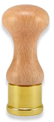 La Gondola Homemade Ravioli Stamp - Round Smooth 38mm | Italian Pasta Making Tool for Home and Business | Brass & Natural Wood | Sturdy & Easy to Use Ravioli Stamp | Ravioli Cutter Made in Italy