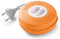 FAMATEL – Roller | Aufrollbar mit 2 Steckdosen | 3 Meter | Silikon | Kindersicherung | Sehr flexibel und beständig | Orange