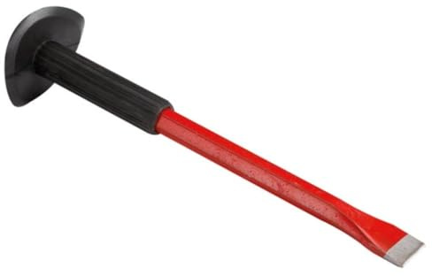 Toolland Meißel mit schockabsorbierendem Gummigriff, 250 mm, flache Schneide für Bildhauerei und Gebäuderestaurierung, ausgezeichnete Qualität für präzise Steinbearbeitung