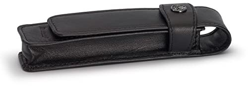 Kaweco 1er Leder Laschen-Etui Schwarz I Stifte Etui passend für die Sport Serie I Schreibetui aus echtem Leder mit Logo-Münze I schicke & Klassische Stifttasche I Stiftetui 9,4 x 3 cm