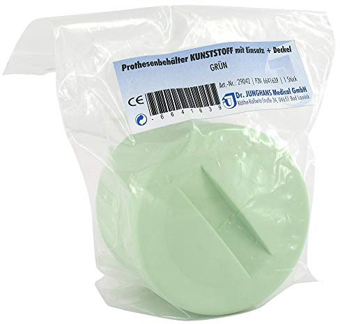 PROTHESENBEHÄLTER m.Deckel u.Einsatz grün 1 St