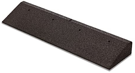bepco Bordsteinkanten-Rampe, LxBxH: 100 x 25 x 6 cm aus Gummi (schwarz) Auffahrrampe,Türschwellenrampe, mit eingelagerten Unterlegscheiben zur Befestigung