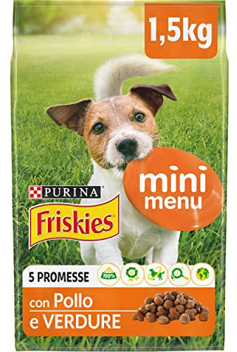 Purina Friskies Vitafit Mini Menü <10 kg mit Huhn und Gemüse, 6 Packungen mit je 1,5 kg, Gesamtgewicht 9 kg