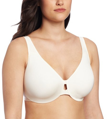 Lilyette by Bali Women's Plunge Into Comfort Keyhole Minimizer Bra, Pearl, 38DDD