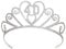 Beistle 60633-40 Glitzerndes Metall 40 Tiara