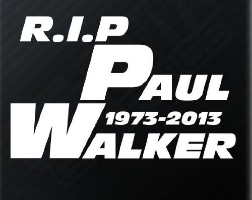 2x Paul Walker Tribute No.3 200mm X 126mm Car Sticker RIP DUB JDM Drift Cruise Decal
