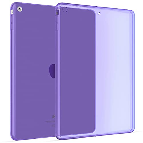 Okuli Hülle Kompatibel mit Apple iPad Air 1 - Transparent Silikon Cover Case Schutzhülle in Lila