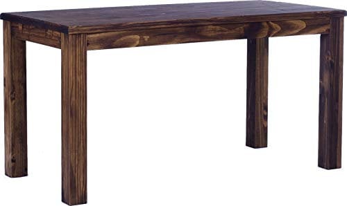 Esstisch Rio Classico 160x80 cm Eiche antik Holz Pinie Massivholz Esszimmertisch Echtholz ausziehbar vorgerichtet für Ansteckplatten Brasilmöbel
