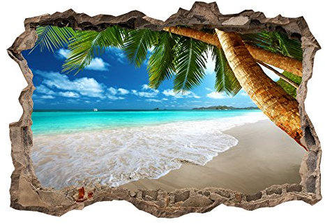 murando - 3D ILLUSIONE OTTICA 210x150 cm Carta da parati sulla fliselina Carta da parati in TNT Quadri murali Fotomurale Poster Panorama Spiaggia Mare c-C-0106-t-a