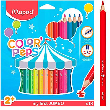 Maped 834012 my first Dreikant-Buntstift COLOR'PEPS JUMBO,18er Etui