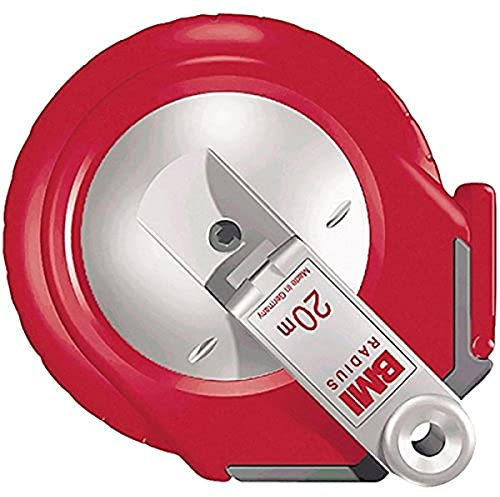 BMI 520221020A Kapselbandmaß, 20 m x 13 mm, glasfaserverstärkt, gelb/rot/grau