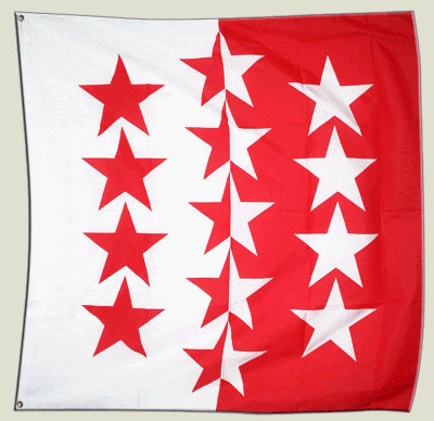 Drapeau Suisse Canton Valais - 90 x 90 cm