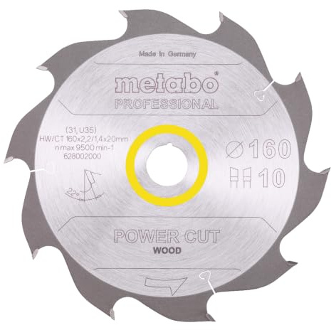 Hoja de sierra power cut wood - professional, 160x20, D10 DI 22°81 (628002000)