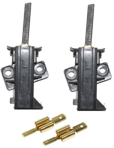 AEG Bosch FHP Washing Machine Motor Carbon Brushes with The Electrical Terminal Exit to The Right and Brush Longest Side to The Right As Viewed from Above. 6.3mm Tab Terminal*