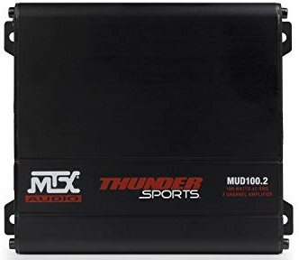 MTX MUD100.2 Mud Series 200 Watt RMS 2 Channel Class D Compact Weatherproof Outdoor Powersports ATV UTV Motorcycle Sound System Stereo Amplifier Kit