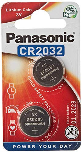 Panasonic CR2032 Batteria (Confezione da 2), batterie di Litio a Bottone, 3V