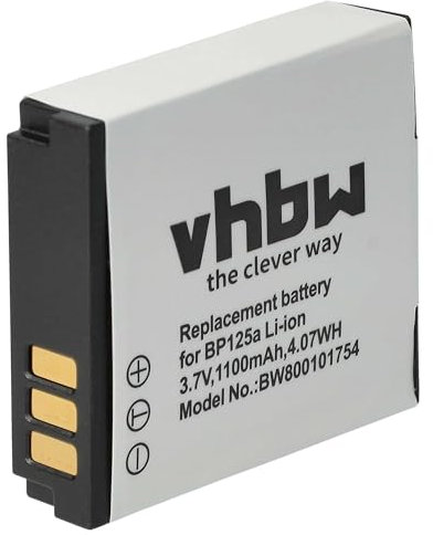 vhbw Batterie Compatible avec Samsung HMX-QF20, HMX-Q20BP, HMX-Q20, HMX-QF30WP, HMX-Q130TN, HMX-QF20BP caméra vidéo caméscope (1100mAh, 3,6V, Li-ION)