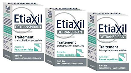 Etiaxil detranspirant sudo-régulateur aisselles pour peaux sensibles bille 3x 15ml