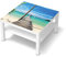 Möbelfolie selbstklebend passend für IKEA Lack Tisch 78x78 cm I Möbelaufkleber - Möbel-Sticker Aufkleber Folie I Deko Wohnung für Schlafzimmer und Wohnzimmer - Design: Blue Water