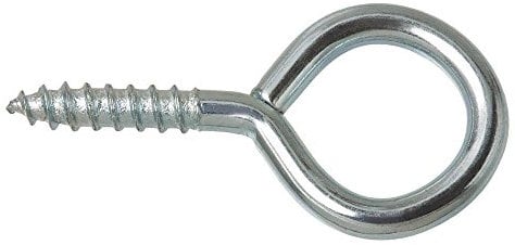 Merriway BH04741 (5 Pcs) Screw-In Vine Eye, 50 mm (2 inch) Zinc Plated Steel - Pack of 5 Pieces