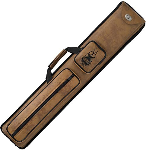 Outlaw 3-Butt and 5-Shaft Nexus Vinyl Pool Cue Case with Flames Design