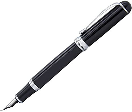 Gullor Elegent art nib (Bent Nib) with 18kgp fountain pen Jinhao 750 black pen
