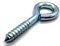 2 x Heavy Duty 75mm Screw Eye Bolt Lag Eye Bolt Fixing With 15mm Eyelet
