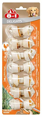 8in1 Delights Kauknochen mit eingewickeltem Hähnchenfleich Größe XS, 7 Stück, 84 g
