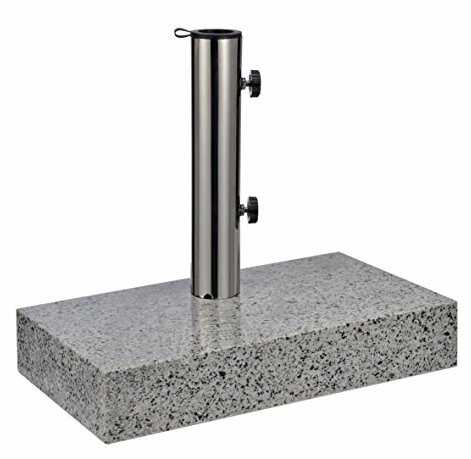 DIES&DAS 1 Stk. Metall Balkon Granitständer 25 kg Quadratisch Sonnenschirmständer Ständer
