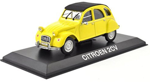 DieCast Metall Miniaturmodell Modellauto 1:43 Oldtimer Klassiker Citroen 2CV Ente gelb PKW DeAgostini