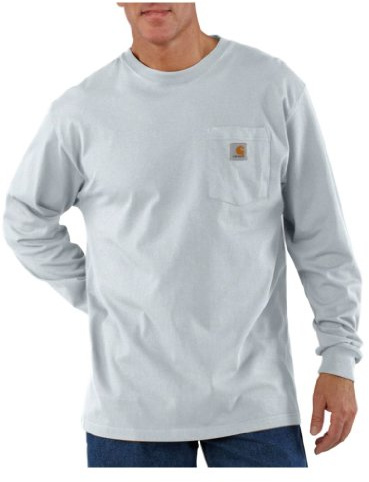 Carhartt Men's Loose Fit Heavyweight LongSleeve Pocket TShirt, Ash, Medium