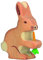 Holztiger Hase mit Karotte, 80102