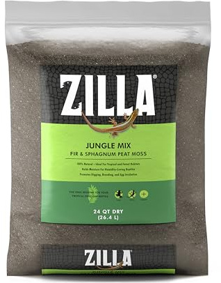 ZILLA Terrariumstreu für Reptilienterrarium, Substrat, Dschungelmischung, Moos und Tanne, 24 l