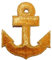 Anker gold 5 cm * 5,8 cm Bügelbild groß Maritim Matrose Steuerrad Tau
