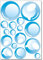 Wandkings Seifenblasen Wandsticker Set, 32 Aufkleber, 2 DIN A4 Bögen, Gesamtfläche 60 x 20 cm