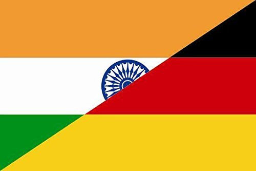 U24 Aufkleber Indien-Deutschland Flagge Fahne 8 x 5 cm Autoaufkleber Sticker