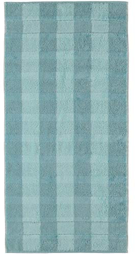 Cawö Home Handtücher Noblesse Modern Classic Blockstreifen 1073 Soft-türkis - 44 Handtuch 50x100 cm