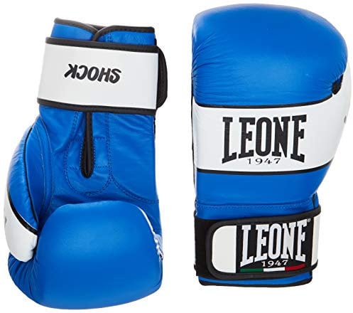 LEONE 1947 GN047 Shock Boxing Gloves-GN047, Unisex Adulto, Azul, 12Oz