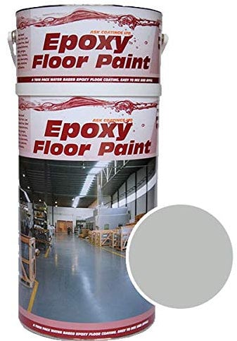 Epoxy Resin Floor Paint by Ask Coatings. for Garage, Industrial and Domestic. 5L (Grey)
