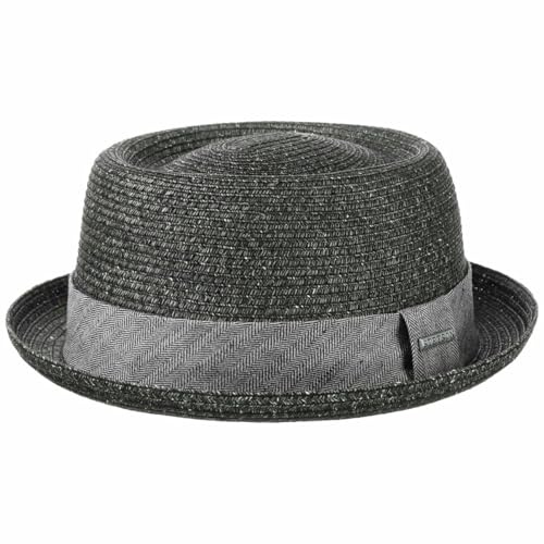 Stetson Robstown Toyo Pork Pie Strohhut meliert UV Schutz 40 Damen Herren Frühling Sommer