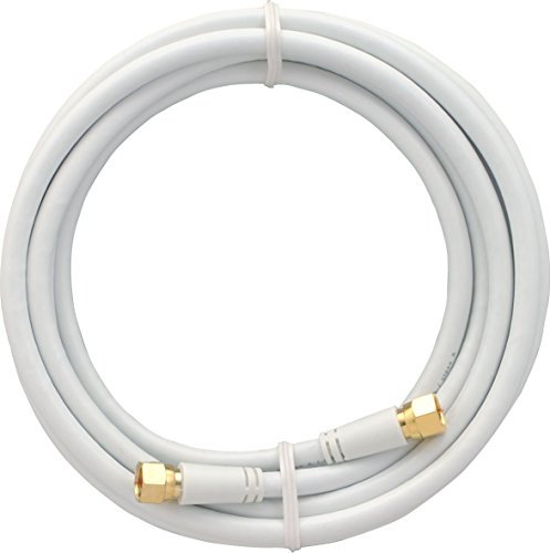 'Skt mak30003 Cable de módem, 300 cm Coaxial de Conector de Cable, Conectores F Dorados Sat 3 Capas Color Blanco