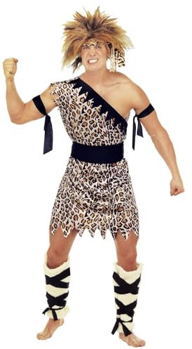 W WIDMANN MILANO Party Fashion - Disfraces Hombre de las Cavernas, Túnica, Neandertal, Hombre de la Edad de Piedra, Disfraces de Carnaval
