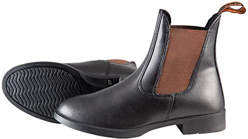 Pfiff 100374 Jodhpurstiefelette, Jodhpur Reitstiefelette, Stiefelette Lederoptik, Schwarz (Schwarz/Braun), 29