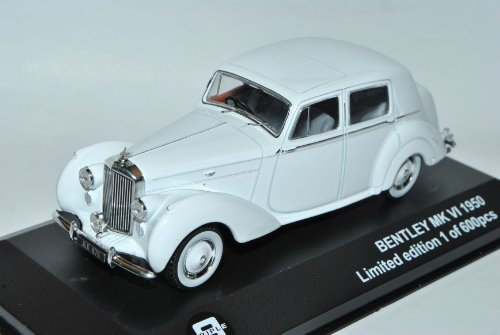 Ixo Bentley MK VI 6 Limousine 1950 Weiss limitiert 1 von 600 Triple 9 1/43 Modell Auto mit individiuellem Wunschkennzeichen