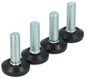 GLEITGUT 4 x Teflongleiter Mit Gewinde M8 Gleitfläche 22 mm Möbelgleiter PTFE Stuhlgleiter Möbelfuß Stellschraube