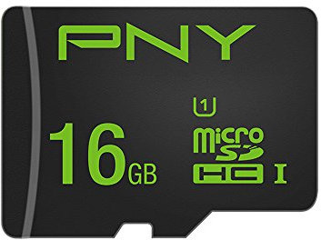 PNY Carte mémoire MicroSDHC High Performance 16 GB Classe 10 UHS-1 U1 avec Une Vitesse de Lecture allant jusqu'à 80Mb/s avec Adaptateur